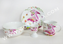 4pcs new bone china dinner set with color box