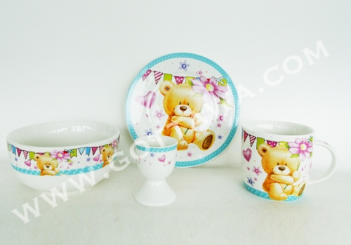 4pcs new bone china dinner set with color box