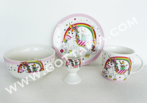 4pcs new bone china dinner set with color box