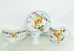 4pcs new bone china dinner set with color box