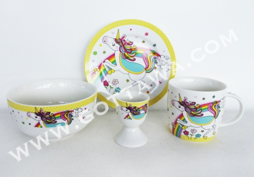 4pcs new bone china dinner set with color box