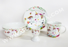 4pcs new bone china dinner set with color box