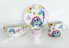 4pcs new bone china dinner set with color box