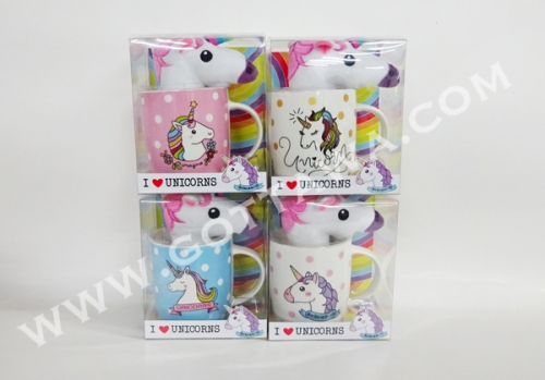 12oz new bone china mug with unicorn in PVC box