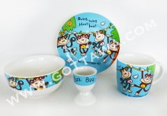 4pcs new bone china dinner set with color box