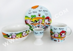 4pcs new bone china dinner set with color box