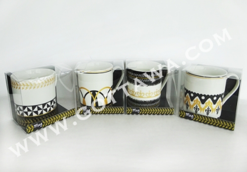 12oz new bone china mug with PVC box