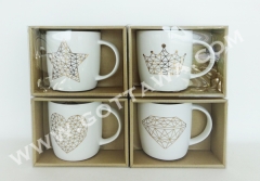 12oz new bone china mug with PVC box