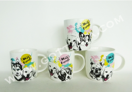 12oz new bone china mug, bulk packing