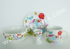 4pcs new bone china dinner set with color box