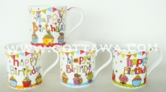 11oz new bone china mug, bulk packing