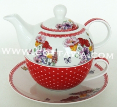 new bone china tea for one with color box