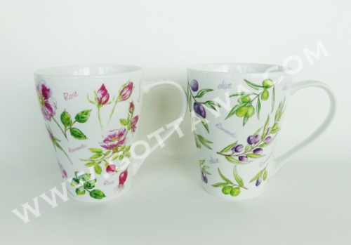 13oz new bone china mug, bulk packing