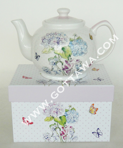 500cc new bone china tea pot with gift box