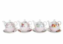 new bone china tea for one with color box
