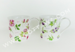 11oz new bone china mug with color sleeve
