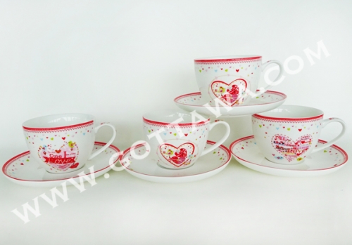 180cc new bone china cup and saucer, bulk packing
