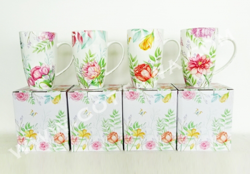 13oz new bone china mug with color box