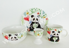 4pcs new bone china dinner set, 1set/color box