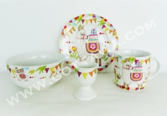 4pcs new bone china dinner set, 1set/color box