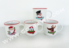 4pcs 110ml new bone china mug with color box