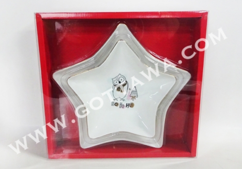 2pcs new bone china plate, 1set/color box with PVC cover