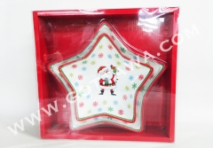 2pcs new bone china plate, 1set/color box with PVC cover