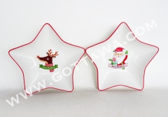 new bone china star shape plate, bulk packing