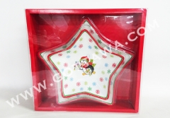 2pcs new bone china plate, 1set/color box with PVC cover