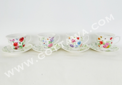 220cc new bone china cup and saucer, bulk packing