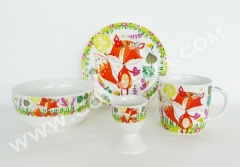 4pcs new bone china dinner set, 1set/color box