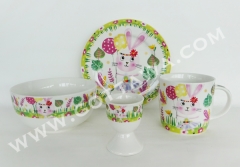 4pcs new bone china dinner set, 1set/color box