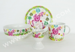 4pcs new bone china dinner set, 1set/color box