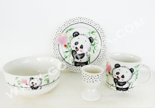 4pcs new bone china dinner set, 1set/color box