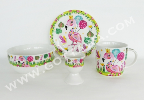 4pcs new bone china dinner set, 1set/color box