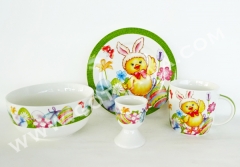 4pcs new bone china dinner set, 1set/color box