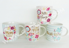 12oz new bone china mug with color sleeve