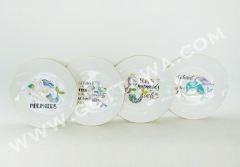 8" new bone china plate, bulk packing