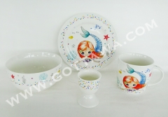 4pcs new bone china dinner set, 1set/color box