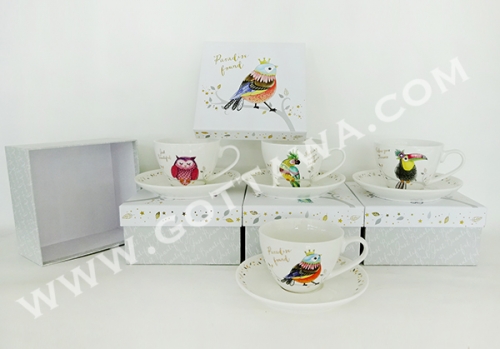 180cc new bone china cup and saucer with gift box