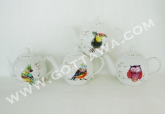 800cc new bone china tea pot with color box