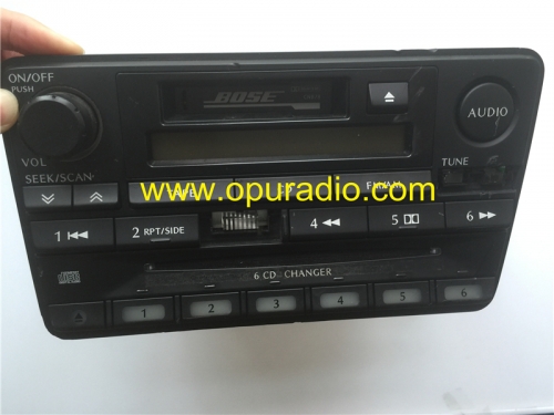 Nissan PN-2411N Clarion In Dash 6 CD changer AM FM cassette radio for Infiniti QX4 2001 car CD player BOSE sound system US Canada Frequency