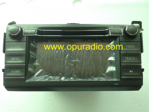 Toyota 86140-0R080 Fujitsu Ten solo CD radio Pantalla de 6.1 pulgadas con pantalla táctil para Toyota RAV4 radio de coche Audio Teléfono AUX USB 2014