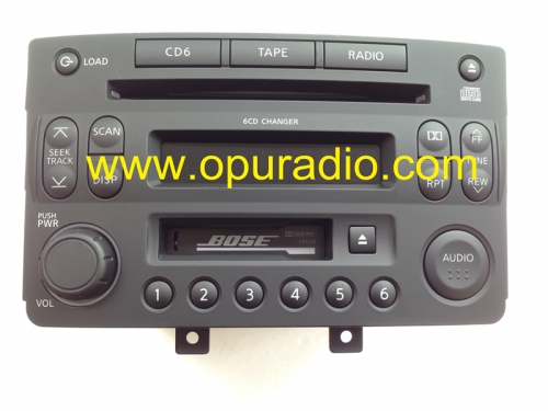 BOSE 6 CD changer Nissan 28188 CF60B for Nissan 350Z car radio PP-2546L clarion 286-6648-03 audio Russian