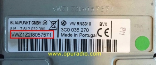 Autoradio VW Déverrouiller Service de décodage pour autoradio Volkswagen Bosch RNS310 RNS510 RNS315