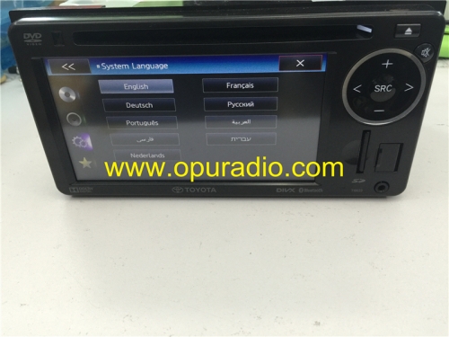 TOYOTA PZ071-00A48 Reproductor de video DVD para 2015 Land Cruiser Radio de coche Tarjeta SD Disco USB Ipod AUX AV Monitor trasero Cámara Región 2