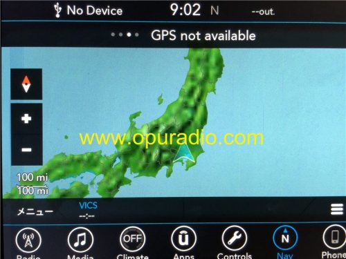 CHRYSLER VP4R 68274760AA Anzeigemodul für 217-2019 Chrysler 300C 300S Pacifica Autonavigation Japan Version MAP Media Radio Bluetooth APPS Telefon GPS