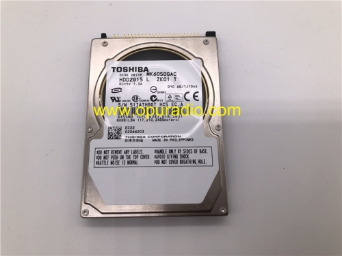 Lecteur de disque Toshiba MK6050GAC 60 Go pour 2012-2016 Audi A4 A5 A6 A8 Q5 Q7 MMI 3G + voiture Navi