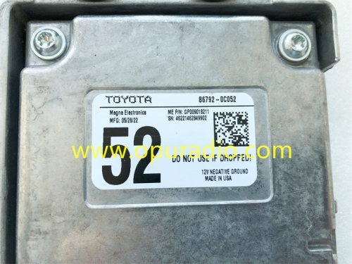 86792-0C052 Module pour système de caméra multi-vue TOYOTA Sienna Tundra 4Runner 2022 2023