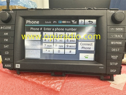 2010-2011 TOYOTA Prius JBL Navegación Radio 86120-47390 OEM E7022 Pantalla táctil